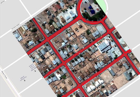 SpaceNet Vegas Roads in QGIS